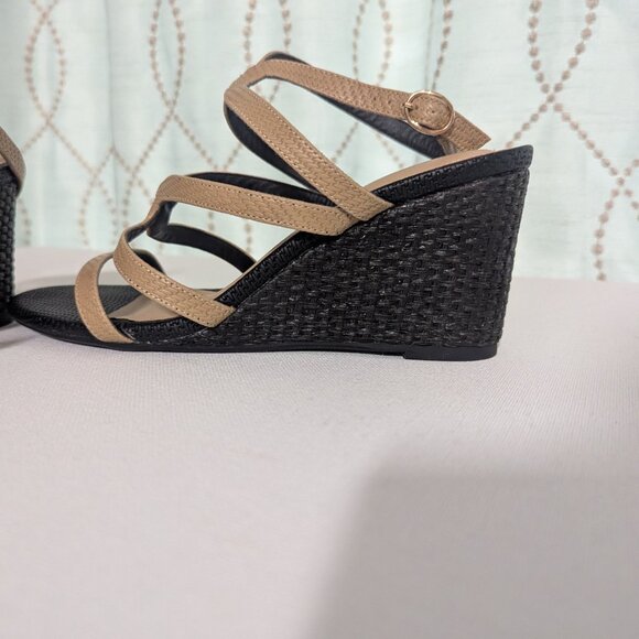 Black and tan wedge shoe - 8 - Picture 5 of 9